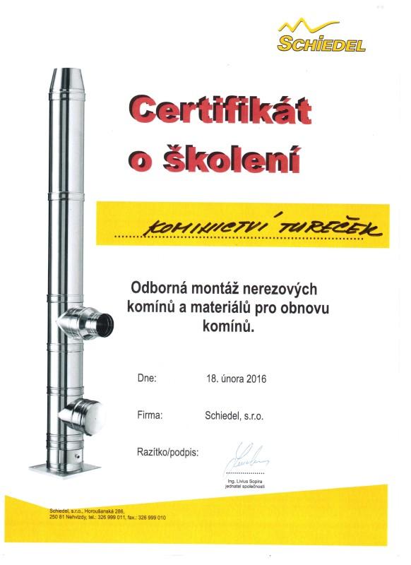 Osvědčení Radek Tureček