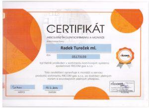 Osvědčení Radek Tureček