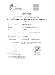 Osvědčení Radek Tureček