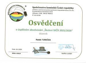 Osvědčení Radek Tureček