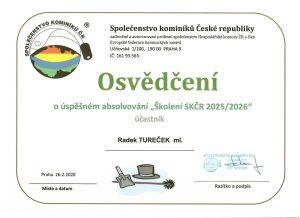 Osvědčení Radek Tureček